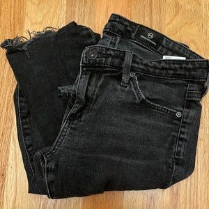 AG Black Distressed Denim